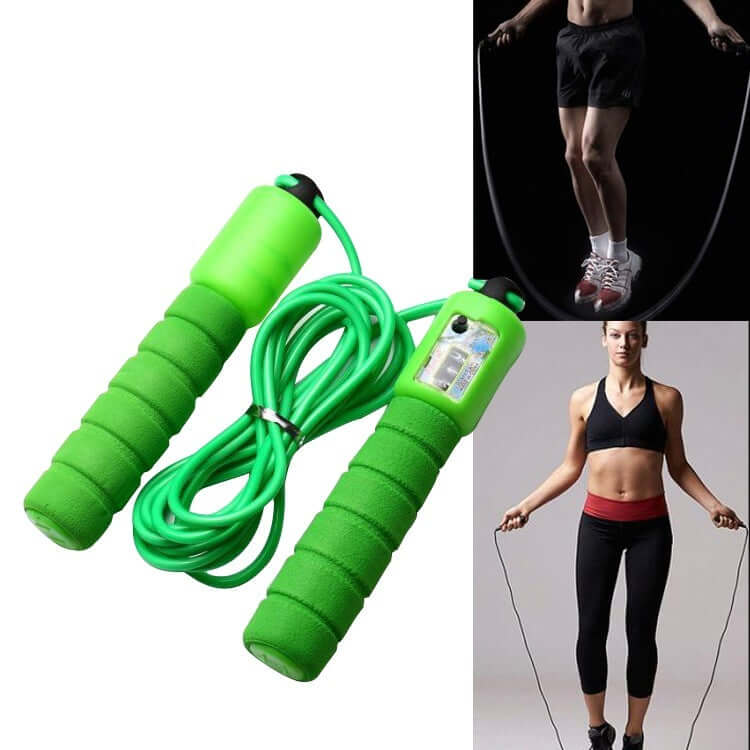 Adjustable Jump Rope with Built-in Counter for Cardio Training - Korvel