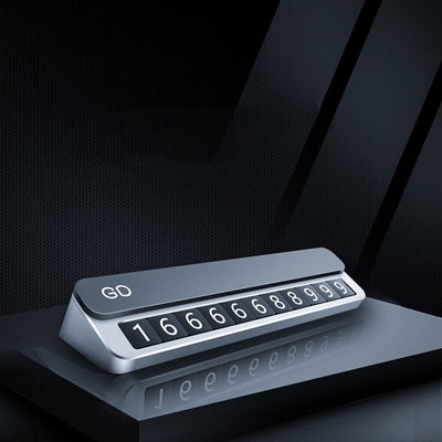 Parking Plate Phone Number Plate Car Car Parking Card Aluminum Alloy High Quality Simple High Temperature Resistance - Korvel