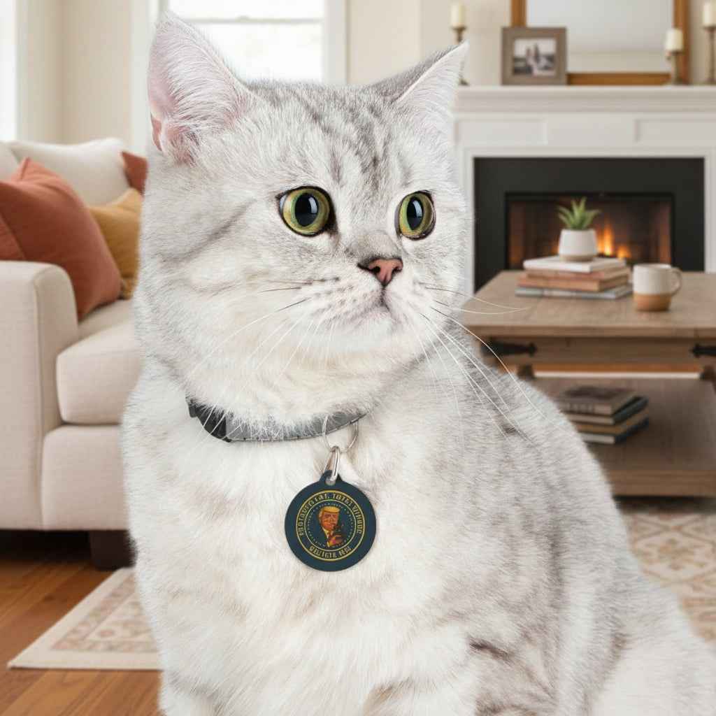 Political Parody Cat Collar Tag – Fantastic Cat, Total Winner