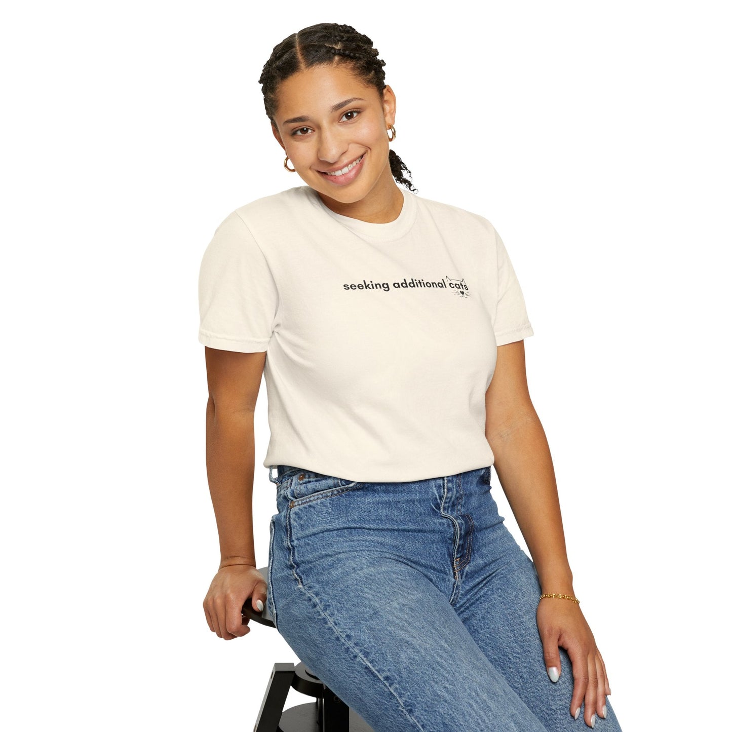 Seeking Additional Cats T-Shirt | Minimalist Cat Lover Tee