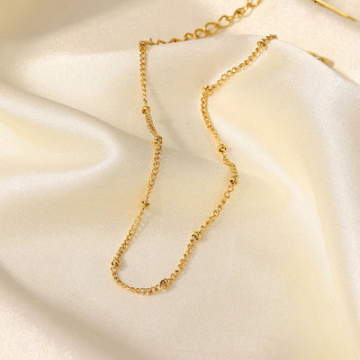Elegant Stainless Steel Bead Anklet