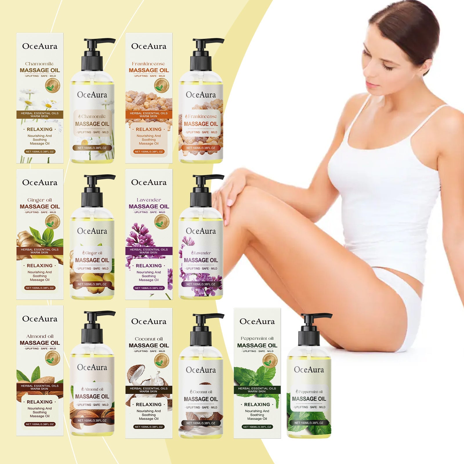 Lavender Body Essential Oil Hydrating And Moisturizing Body Moisturizing Massage Essential Oil For Long-Lasting Moisturizing - Korvel