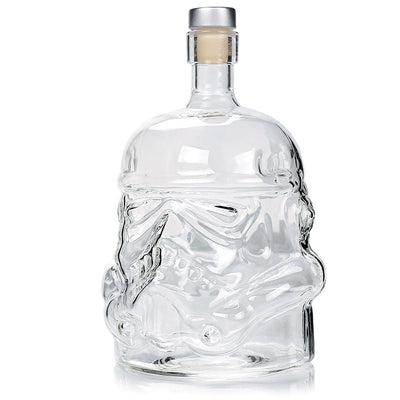 High borosilicate heat-resistant and cold resistant glass wine bottle Star Wars White Soldier glass wine bottle creative decanter liquor dispenser - Korvel