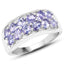 2.04 Carat Genuine Tanzanite Sterling Silver Engagement Ring