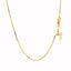 Cadena de caja ajustable de oro amarillo de 14k - 0.85mm