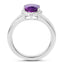 Bague de fiançailles en argent sterling avec améthyste de 1,73 carat et topaze blanche