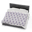 Couverture en velours à fleurs violettes