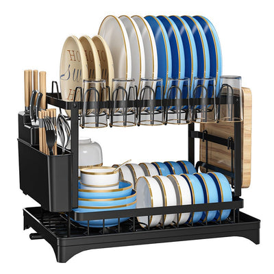 Kitchen drainage rack bowl and dish rack bowl and dish storage rack household utensils knives and forks storage rack - Korvel