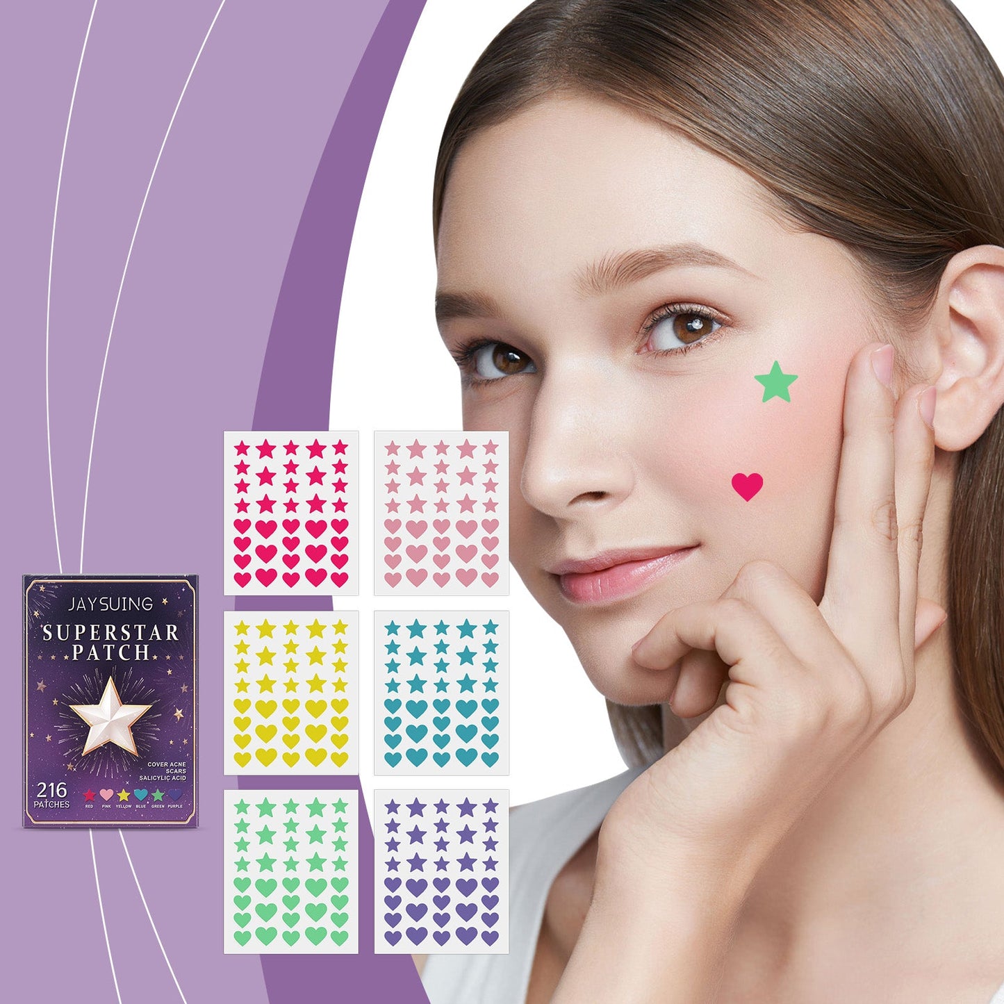 Multicolor Invisible Acne Patch for Clear Skin