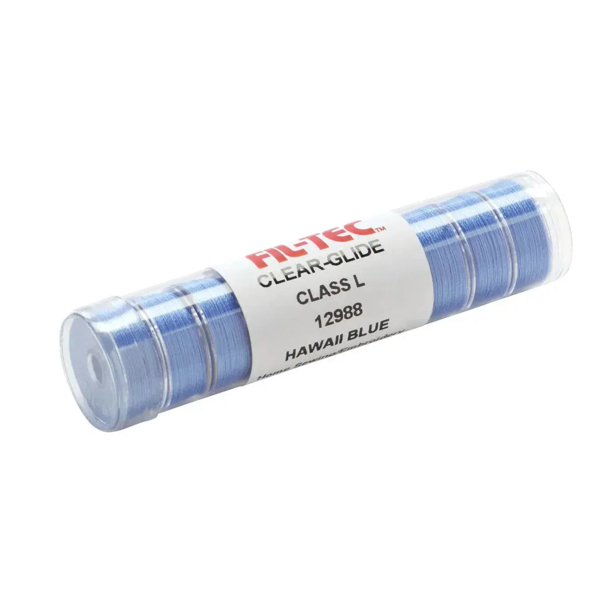 Hawaiian Blue Prewound Clear-Glide Bobbin Tube - Style L