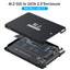 USB 3.0/SATA III 2.5-inch aluminum case M2 NGFF SSD solid state drive box - Korvel