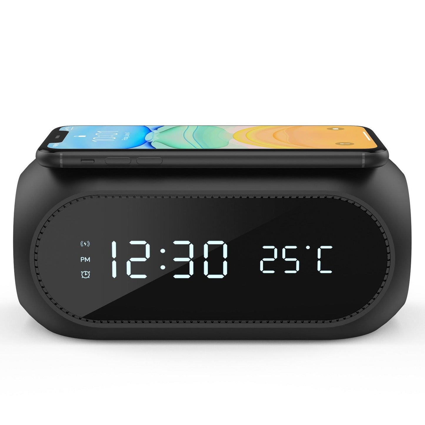 15W Wireless Charging Clock with Alarm and Thermometer