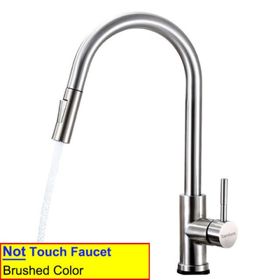 Premium 304 Stainless Steel Kitchen Faucet with Pull-Out Spray