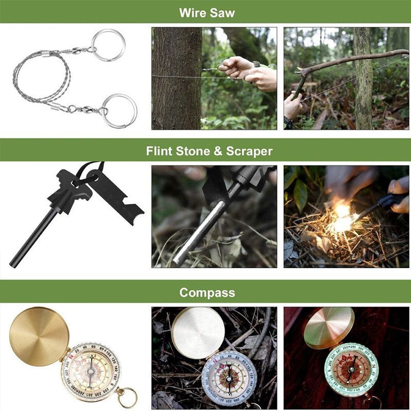 Military-Grade Outdoor Survival Kit with Essential Tools