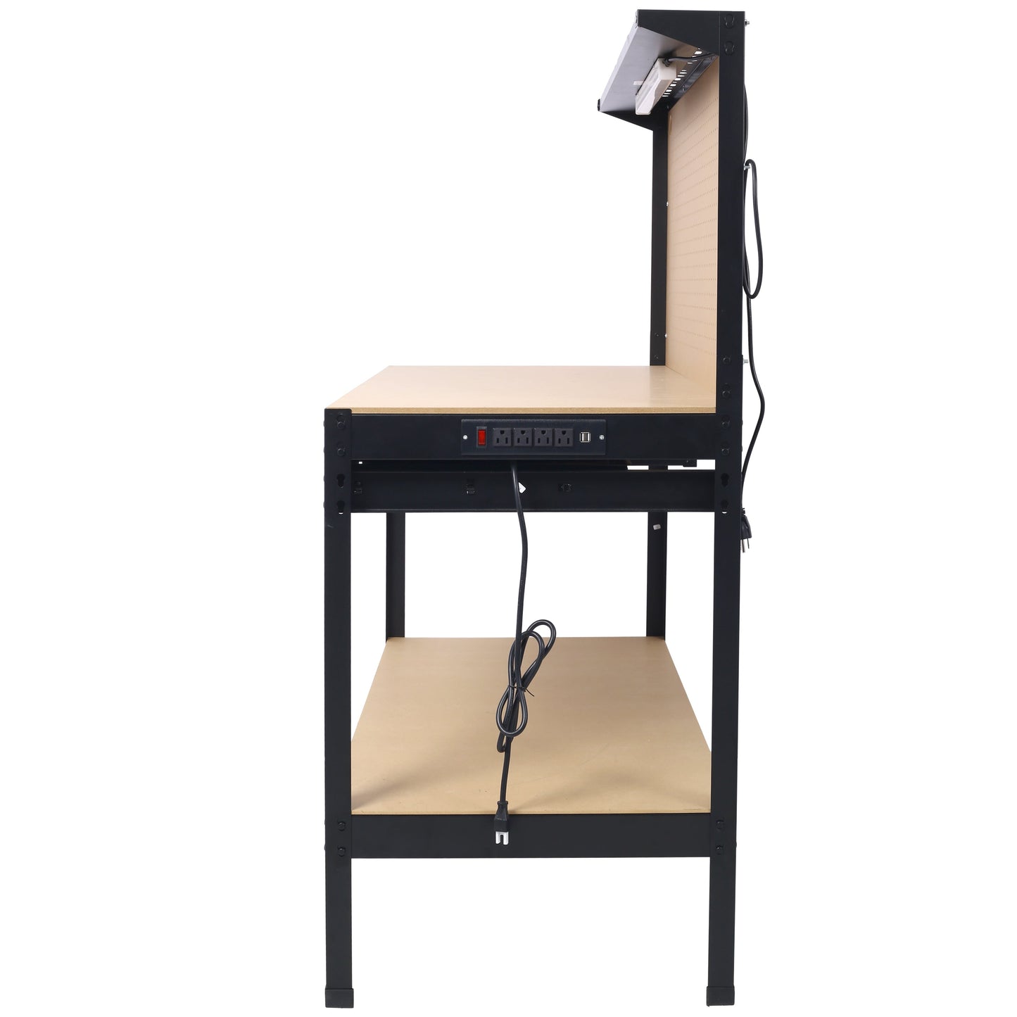 Premium Steel Workbench with Drawer and Peg Board