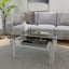 White Coffee Table Clear Coffee Table Modern Side Center Tables for Living Room Living Room Furniture - Korvel