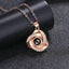 100 languages, I love you. Projection necklace, simple and fashionable, spiral pendant, collarbone chain - Korvel