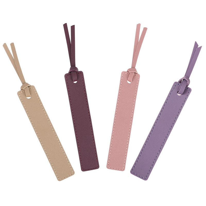 Creative leather gift bookmark personalized leather reading book pagination clip student book marker holder - Korvel