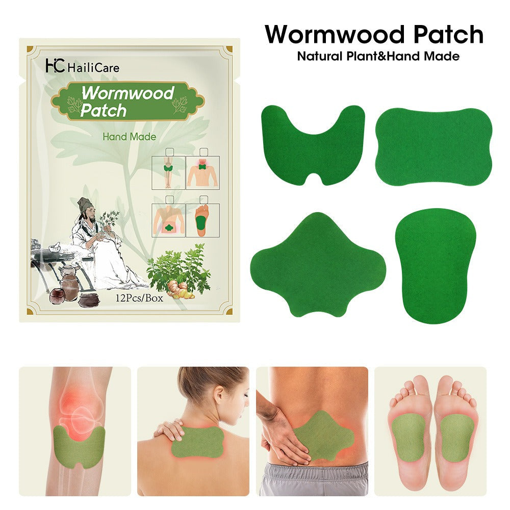 12pieces/Bag Foot Neck Knee Waist Massage Stickers Wormwood Natural Plant Self-heating Relief Joint Ache Pain Cinnamon Ginger - Korvel