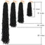 18 24 36 inch Wig Earthworm Crooked Crochet Fiber Wig NuLocs Braiding Hair Dirty Braid - Korvel
