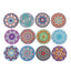 New DIY Diamond Painted Coaster Mat Set of 12 with Datura Pattern (Free Storage Shelf) - Korvel