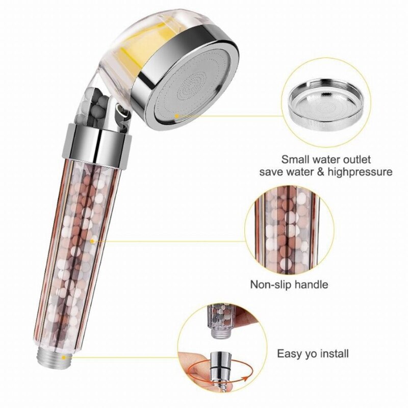 Fragrance Anion Shower Nozzle Set Adjustable Quick Connection Removable Sprinkler Basin Bathing Tub Fountain Home - Korvel
