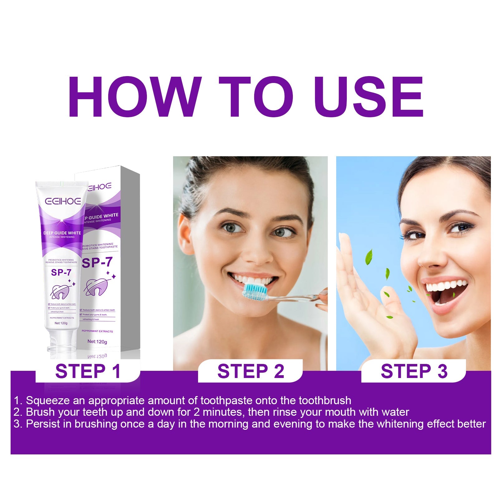 Probiotic Toothpaste, Cleaning Stains And Tartar Fresh Breath Whitening Toothpaste - Korvel