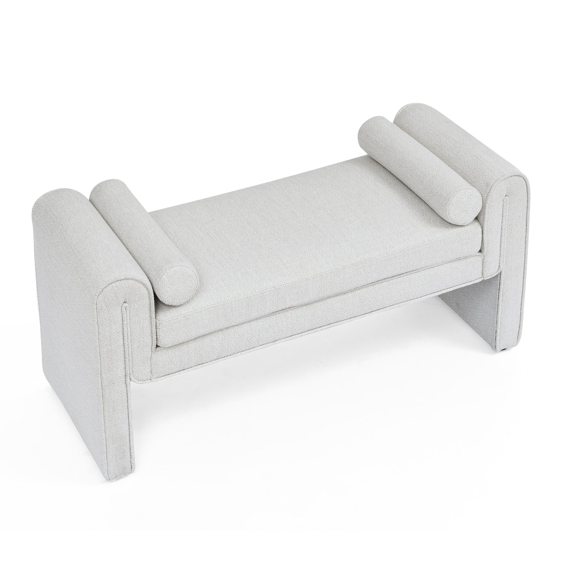 Bedroom storage stool, linen storage stool, large storage space, 50.39 inches white - Korvel