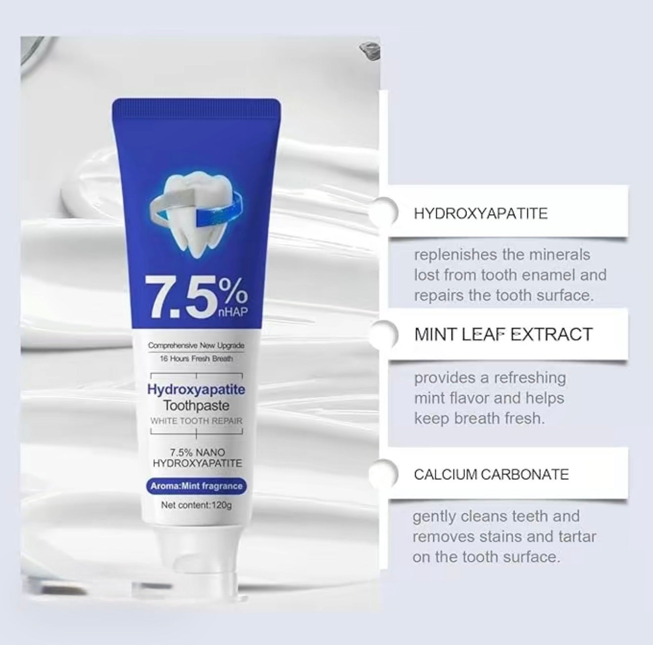 Pasta de Dientes NanoSmile Repair - Cuidado del Esmalte Sin Flúor