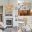 6-Light Dining Room Light Fixture, Wicker Pendant Lighting with 4-Tier Woven Lampshade, Large Farmhouse Chandeliers (20") - Korvel