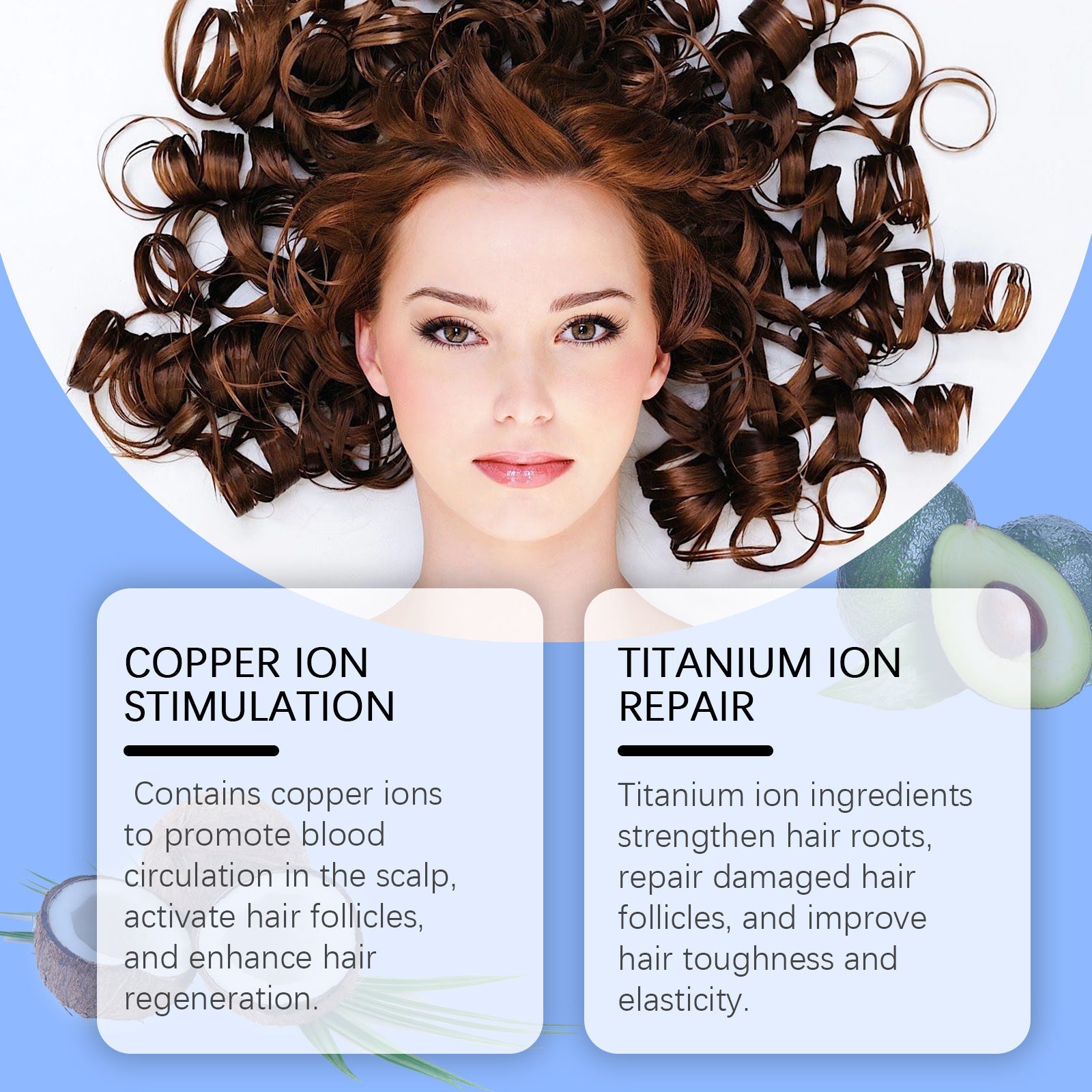Copper Peptide Hair Serum Nourishes Scalp, Nurses Roots, Restores Fluffy And Strong Hair - Korvel