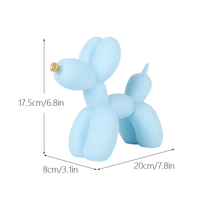 New black and white plaid balloon dog ornaments creative TV cabinet wine cabinet living room porch resin crafts - Korvel
