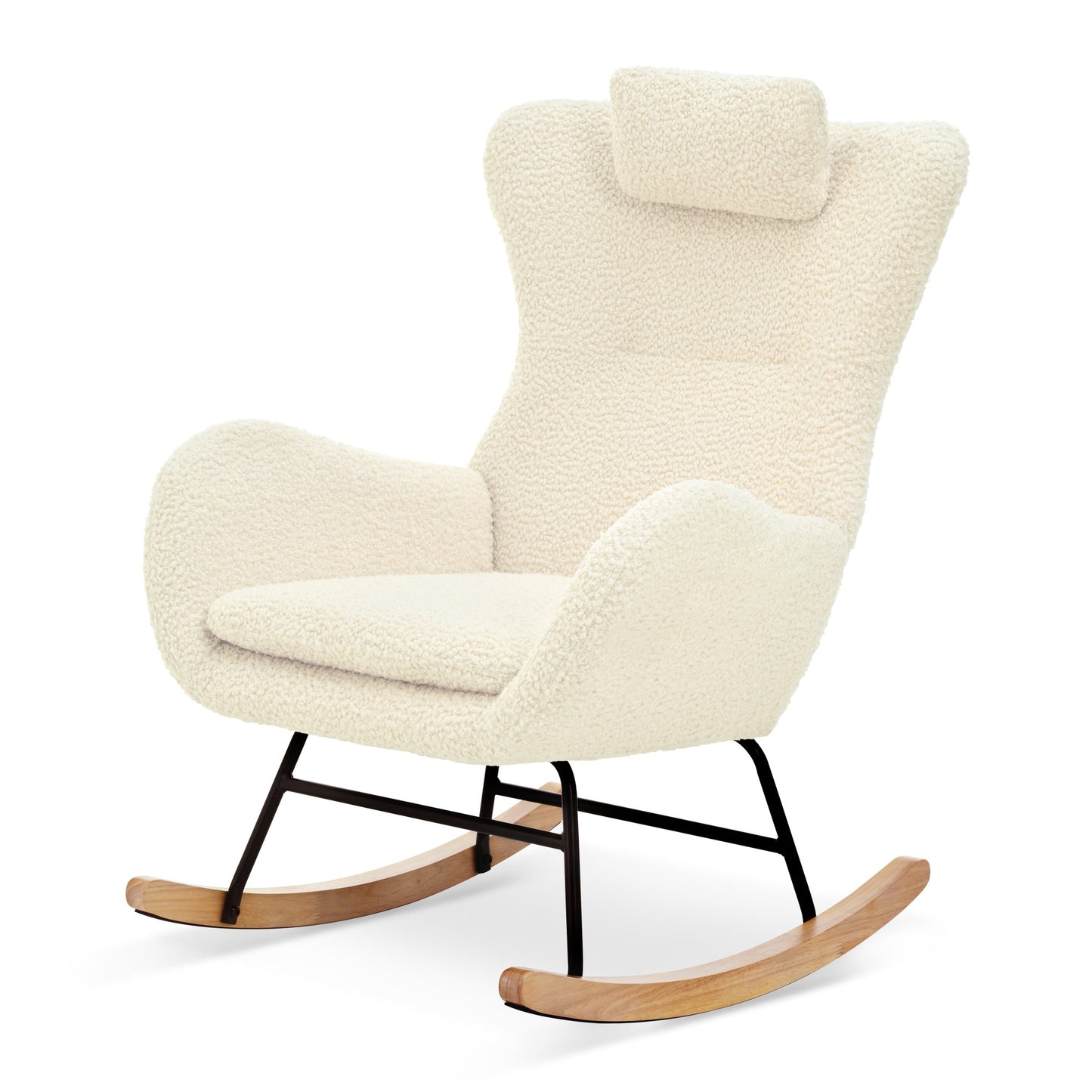 Chaise Berçante Premium en Tissu Cachemire