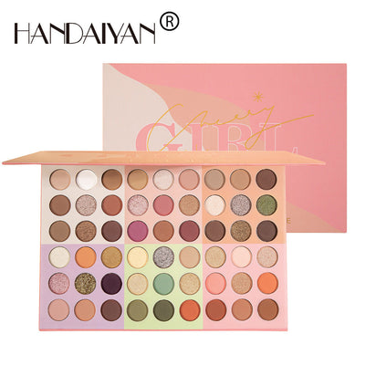 HANDAIYAN Popular 54 Color Eyeshadow Palette Earth Color Pearlescent Matte Glitter Powder Eye Shadow - Korvel