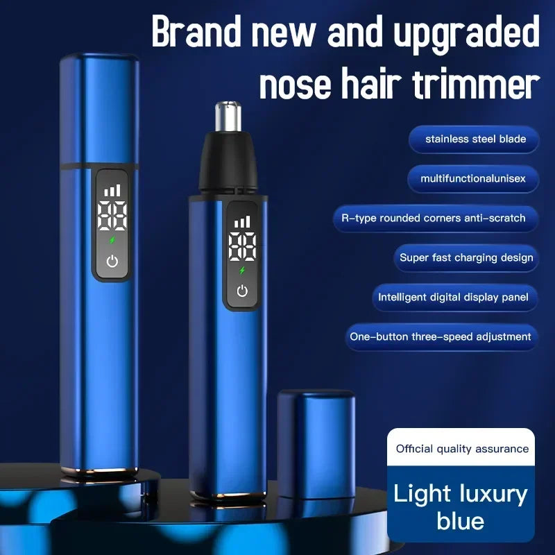 Portable LED Display Nose Hair Trimmer with USB Charging