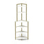 6-story corner open bookshelf, modern bookshelf, wooden frame, independent bookshelf unit, - Korvel