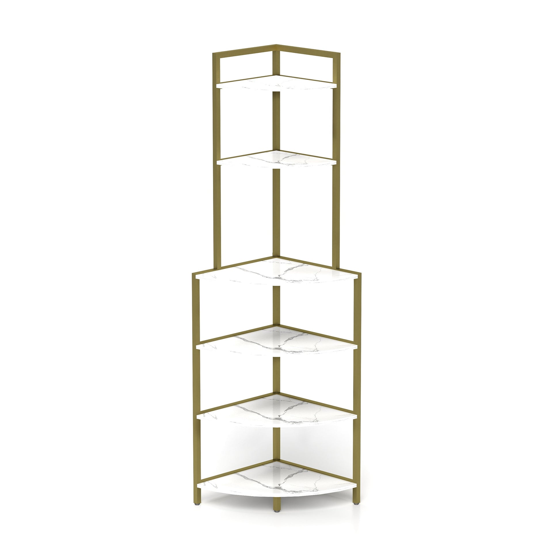 6-story corner open bookshelf, modern bookshelf, wooden frame, independent bookshelf unit, - Korvel