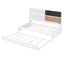Cama nido elegante de tamaño twin con almacenamiento y cama extraíble - Blanca