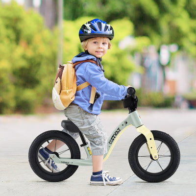12-Inch Balance Bike with Adjustable Seat - Green