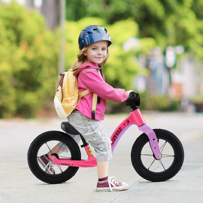 12-Inch Balance Bike with Adjustable Seat - Pink
