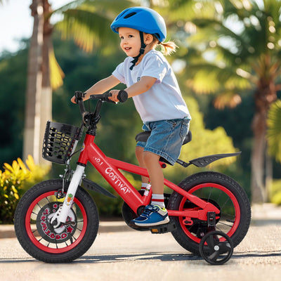 12-Inch Kids Bike with Adjustable Features and Storage Basket