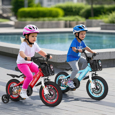 12-Inch Kids Bike with Adjustable Features and Storage Basket