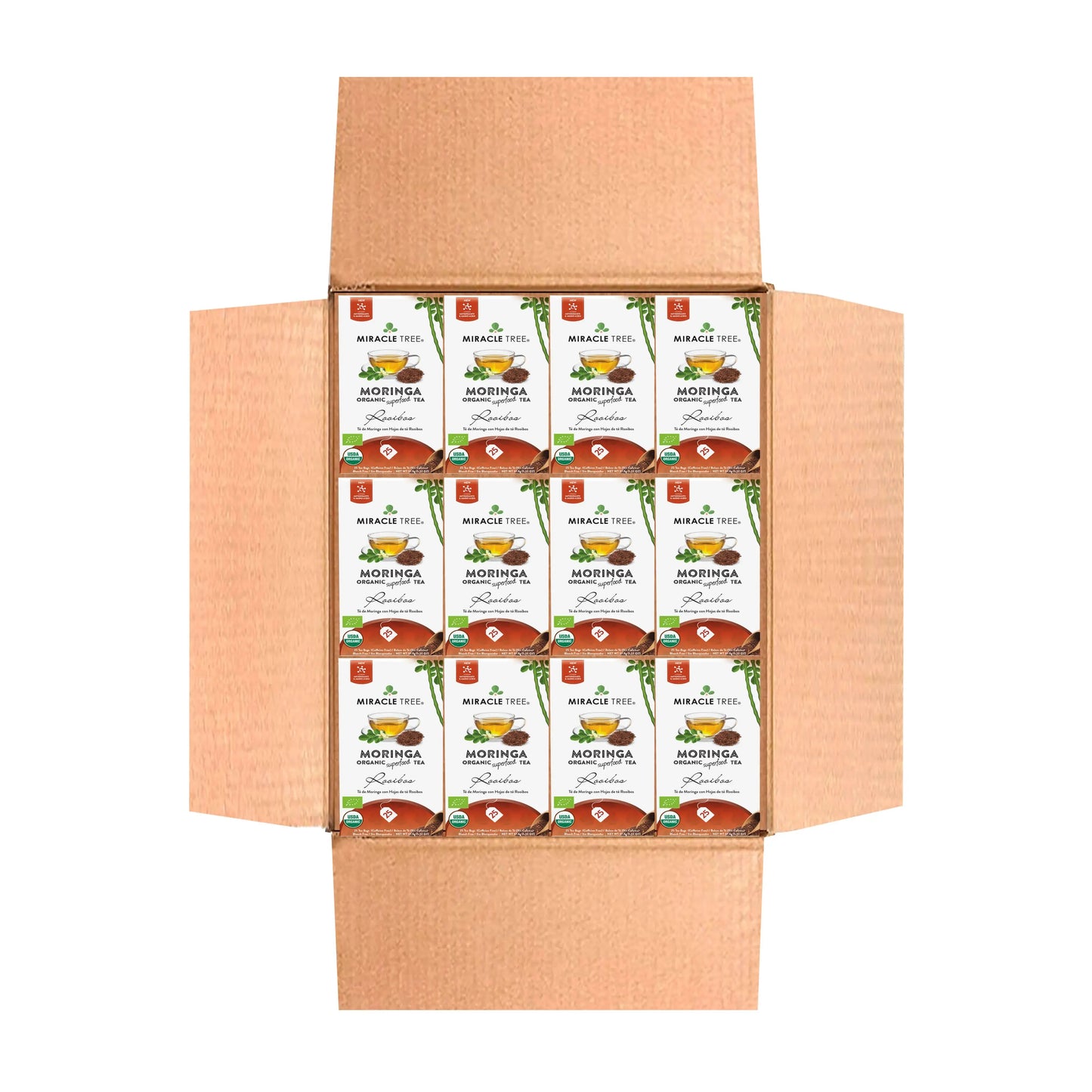 Organic Moringa Tea with Rooibos - 25 Wrapped Tea Bags