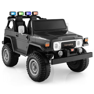 12V 2-Seat Licensed Kids Ride On Toyota FJ40 Car - Black