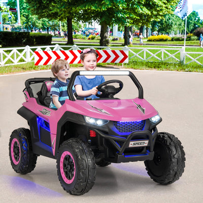 12V 2-Seater Kids Ride-On UTV - Pink