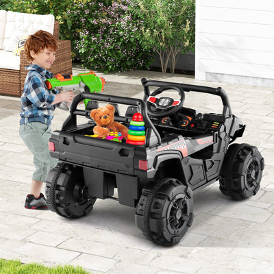 12V Battery Powered Electric Vehicle with Remote Control - Black