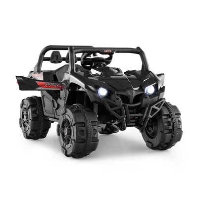 12V Battery Powered Electric Vehicle with Remote Control - Black