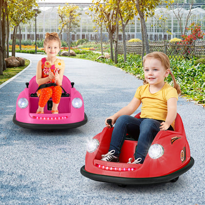 12V Electric Kids Ride-On Bumper Car - Pink