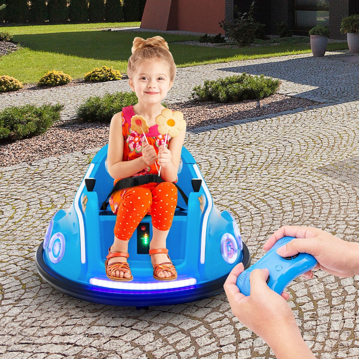 12V Electric Ride On Car with Remote Control - Navy