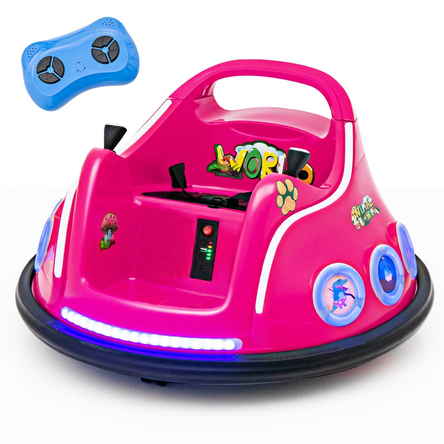 Coche Eléctrico de 12V con Control Remoto - Rosa